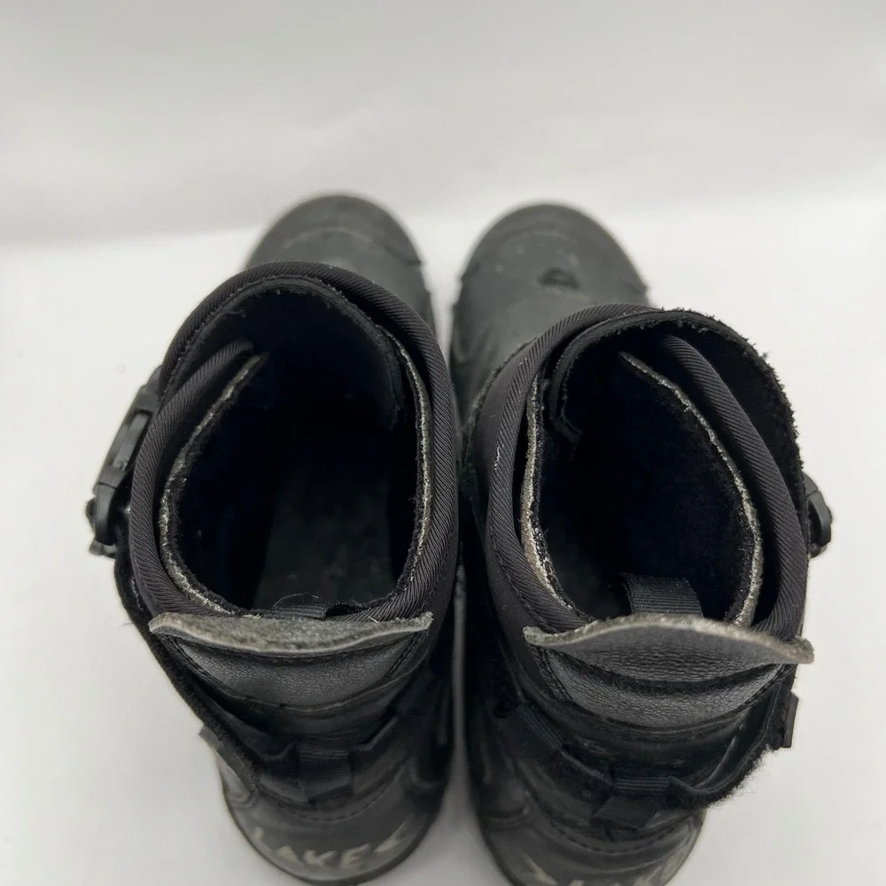 Lake MXZ303 Winter Cycling Boots Black Leather BOA Vibram MTB Mens 10 Subzero